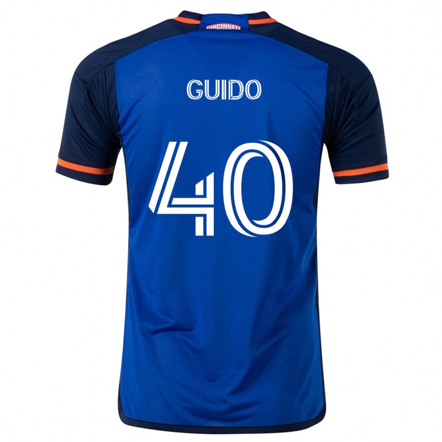 Gyermek Labdarúgás Alejandro Guido #40 Kék Fehér Hazai Jersey 2024/25 Mez Póló Ing