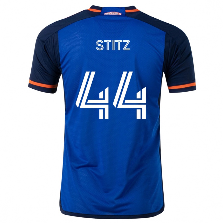 Gyermek Labdarúgás Ben Stitz #44 Kék Fehér Hazai Jersey 2024/25 Mez Póló Ing