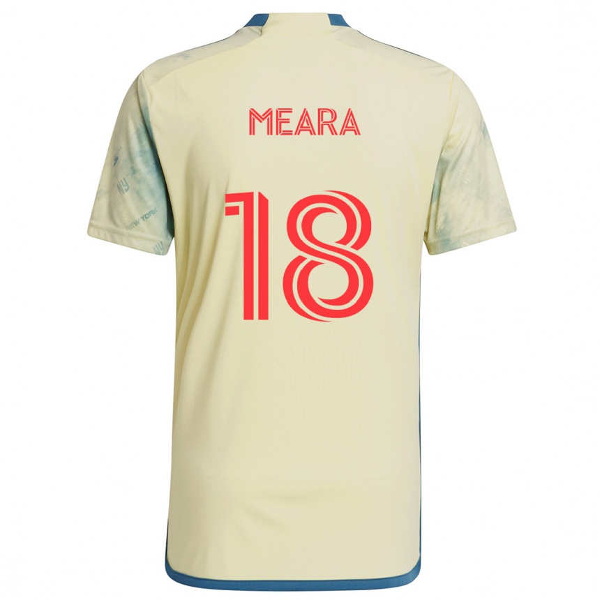 Gyermek Labdarúgás Ryan Meara #18 Sárga Piros Kék Hazai Jersey 2024/25 Mez Póló Ing