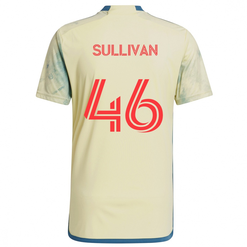 Gyermek Labdarúgás Dylan Sullivan #46 Sárga Piros Kék Hazai Jersey 2024/25 Mez Póló Ing