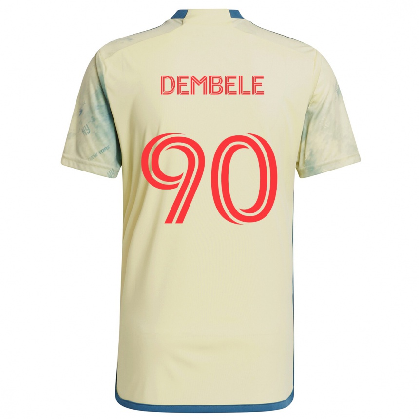 Gyermek Labdarúgás Malick Dembele #90 Sárga Piros Kék Hazai Jersey 2024/25 Mez Póló Ing