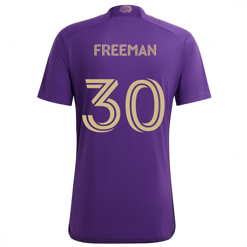 Gyermek Labdarúgás Alex Freeman #30 Lila Sárga Hazai Jersey 2024/25 Mez Póló Ing