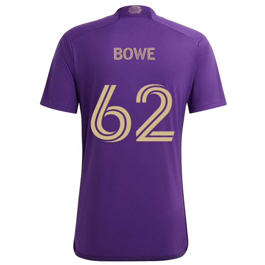 Gyermek Labdarúgás Thomas Bowe #62 Lila Sárga Hazai Jersey 2024/25 Mez Póló Ing