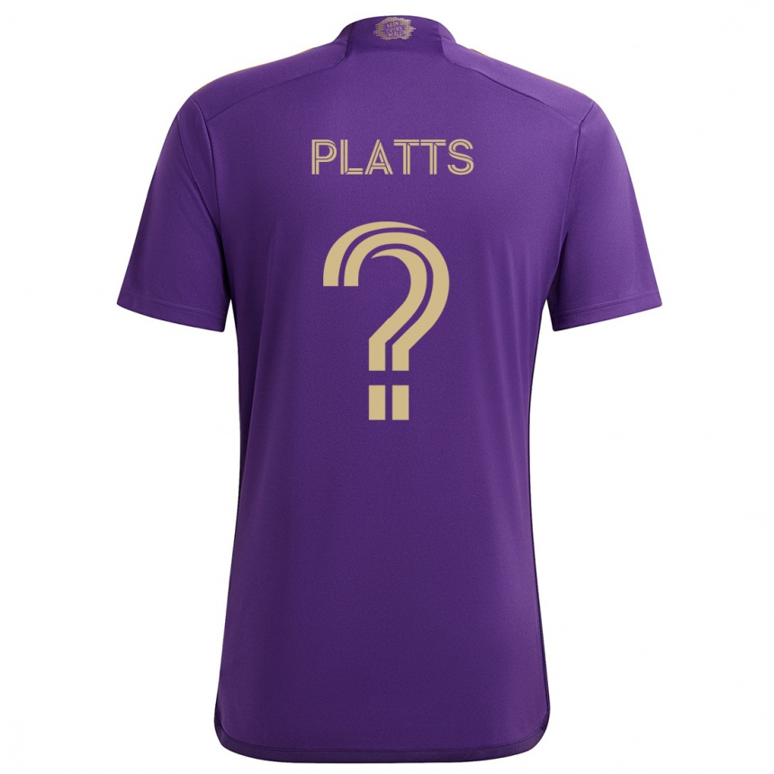 Gyermek Labdarúgás Shawn Platts #0 Lila Sárga Hazai Jersey 2024/25 Mez Póló Ing