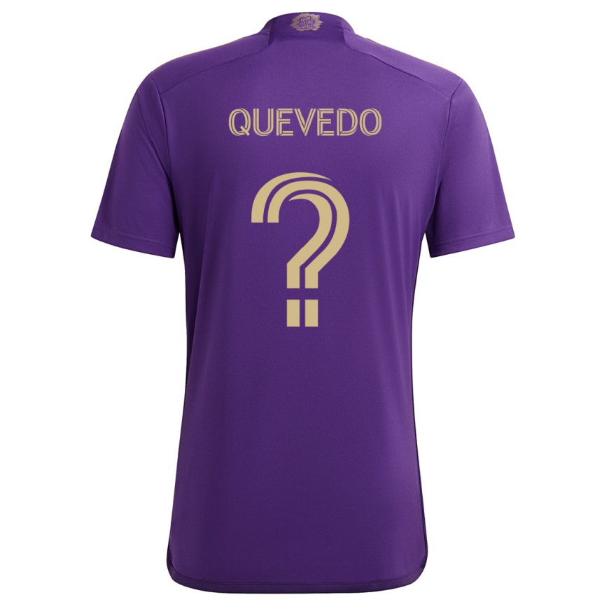 Gyermek Labdarúgás Juan Quevedo #0 Lila Sárga Hazai Jersey 2024/25 Mez Póló Ing