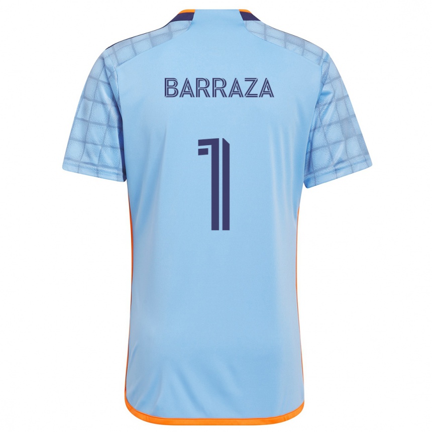 Gyermek Labdarúgás Luis Barraza #1 Kék Narancs Hazai Jersey 2024/25 Mez Póló Ing