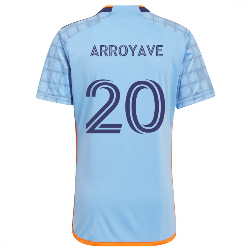 Gyermek Labdarúgás Jacob Arroyave #20 Kék Narancs Hazai Jersey 2024/25 Mez Póló Ing