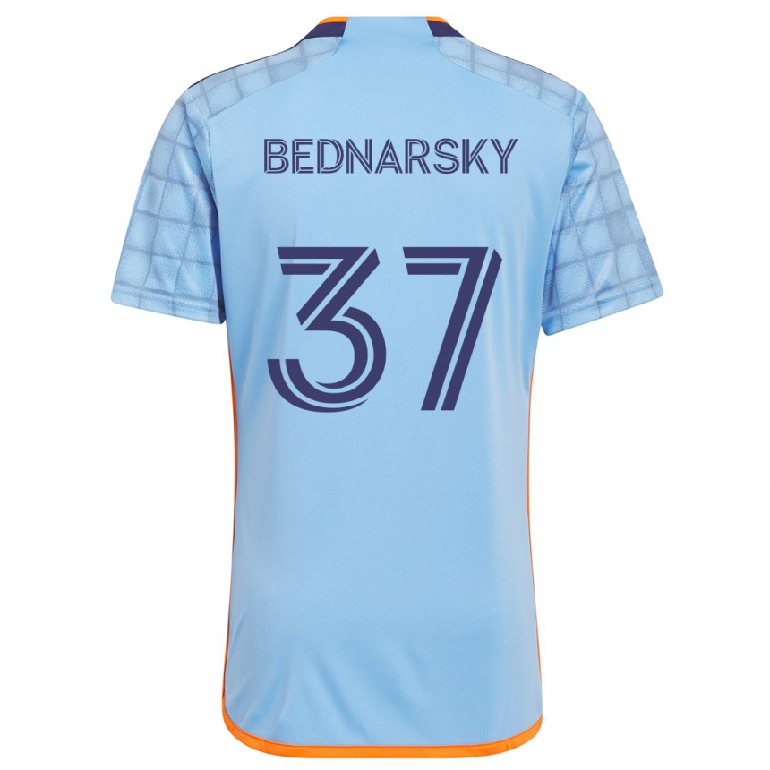 Gyermek Labdarúgás Stevo Bednarsky #37 Kék Narancs Hazai Jersey 2024/25 Mez Póló Ing