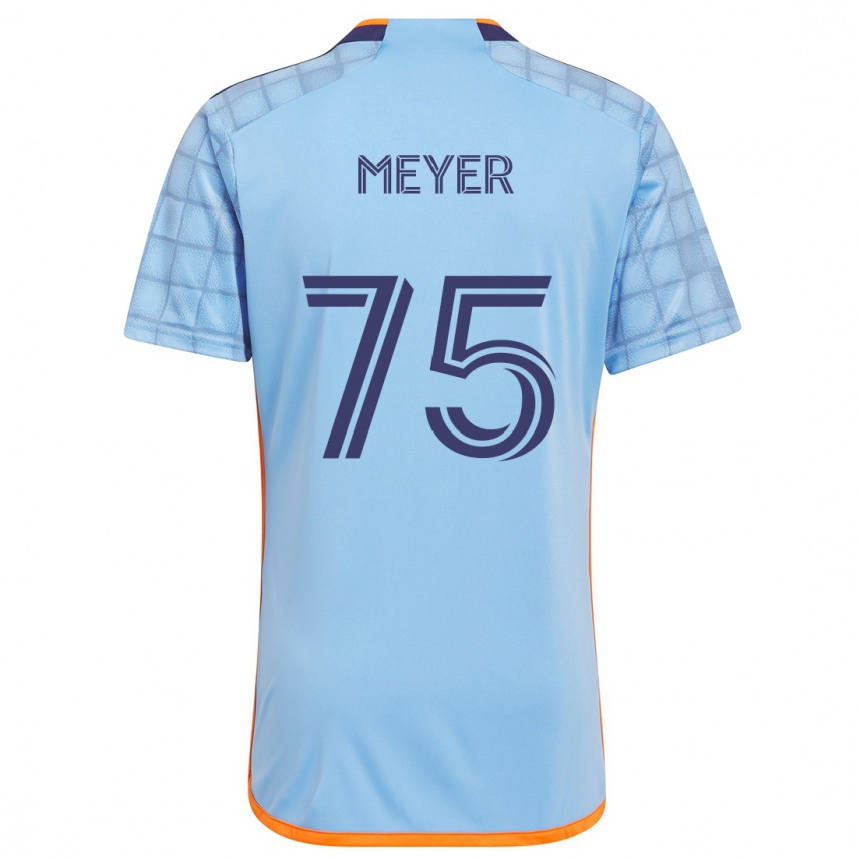 Gyermek Labdarúgás Will Meyer #75 Kék Narancs Hazai Jersey 2024/25 Mez Póló Ing