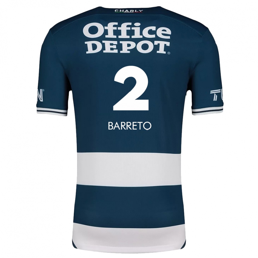 Gyermek Labdarúgás Sergio Barreto #2 Kék Fehér Hazai Jersey 2024/25 Mez Póló Ing