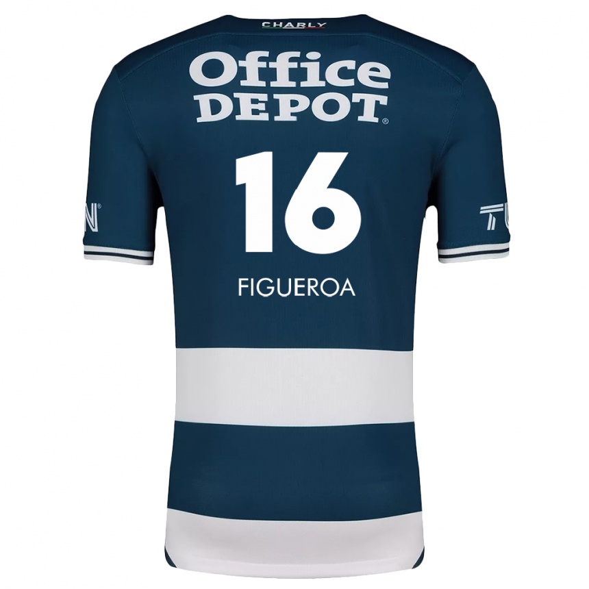 Gyermek Labdarúgás Antonio Figueroa #16 Kék Fehér Hazai Jersey 2024/25 Mez Póló Ing