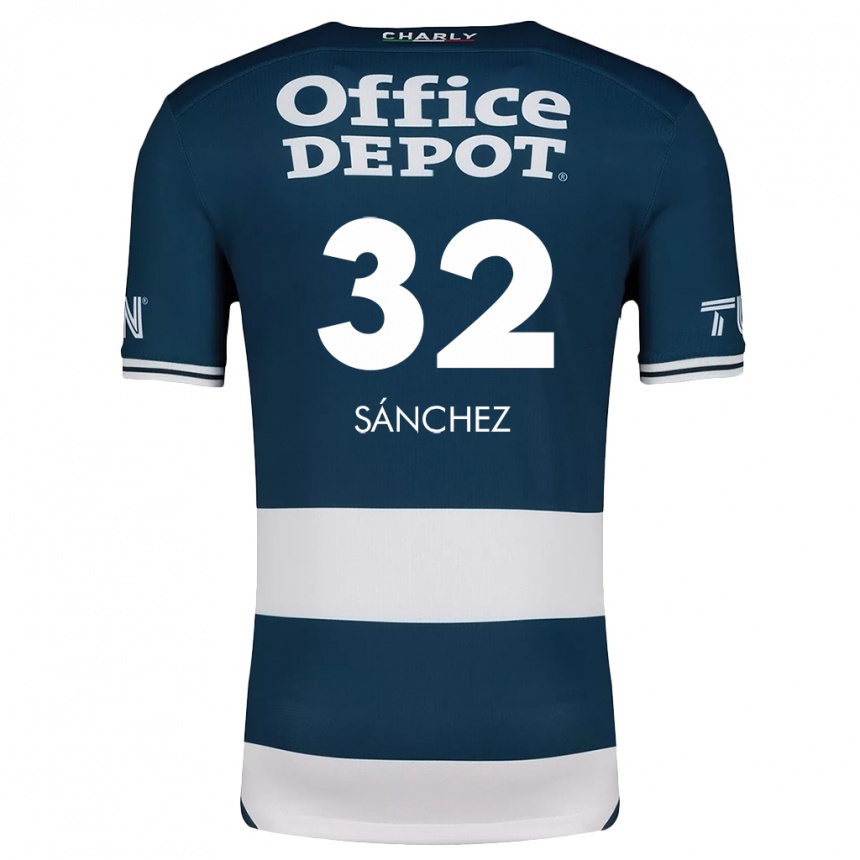 Gyermek Labdarúgás Carlos Sánchez #32 Kék Fehér Hazai Jersey 2024/25 Mez Póló Ing