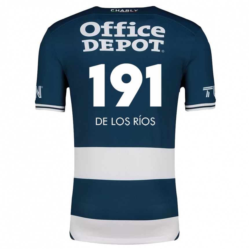 Gyermek Labdarúgás Sergio De Los Ríos #191 Kék Fehér Hazai Jersey 2024/25 Mez Póló Ing