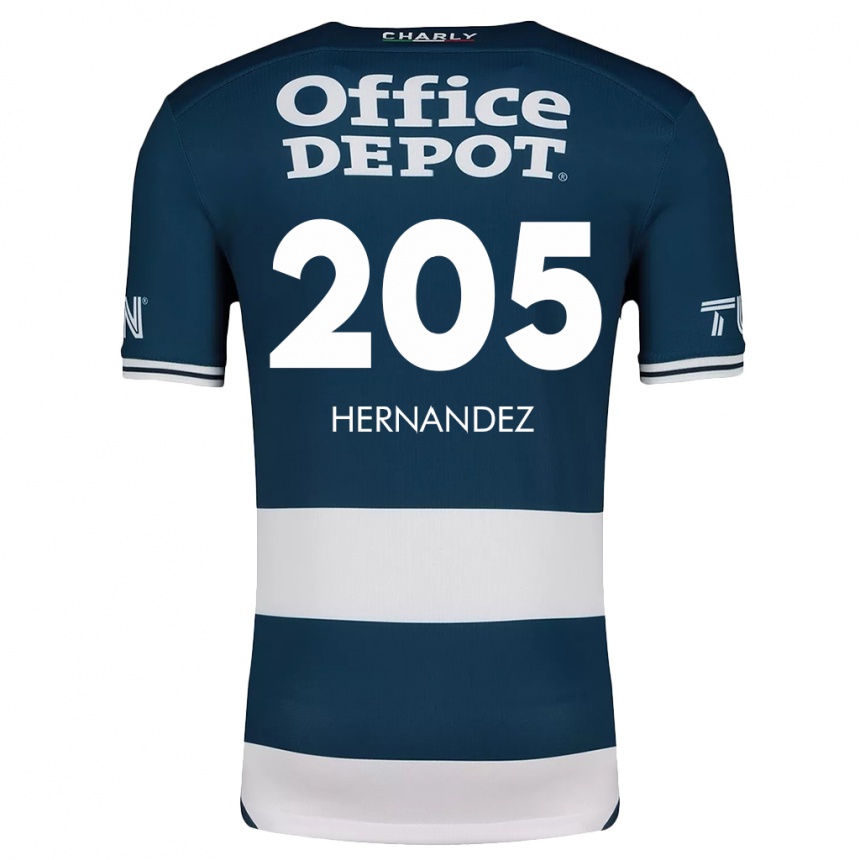 Gyermek Labdarúgás Sergio Hernández #205 Kék Fehér Hazai Jersey 2024/25 Mez Póló Ing