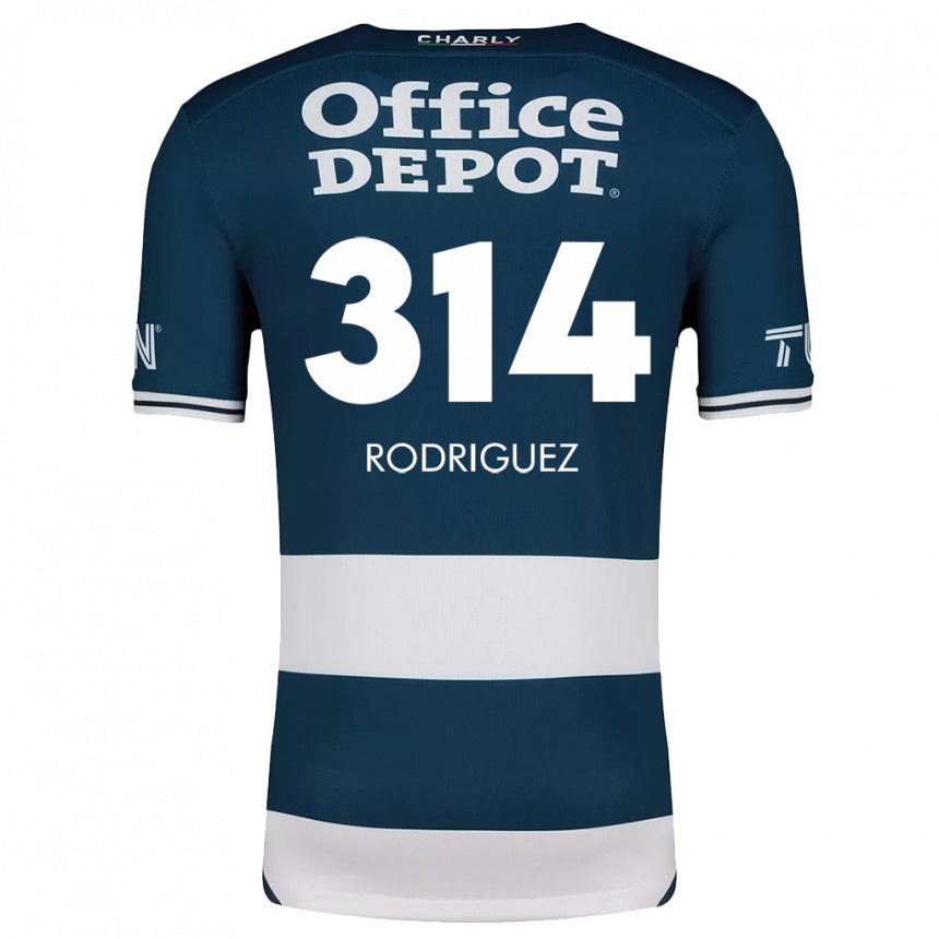 Gyermek Labdarúgás Alan Rodríguez #314 Kék Fehér Hazai Jersey 2024/25 Mez Póló Ing