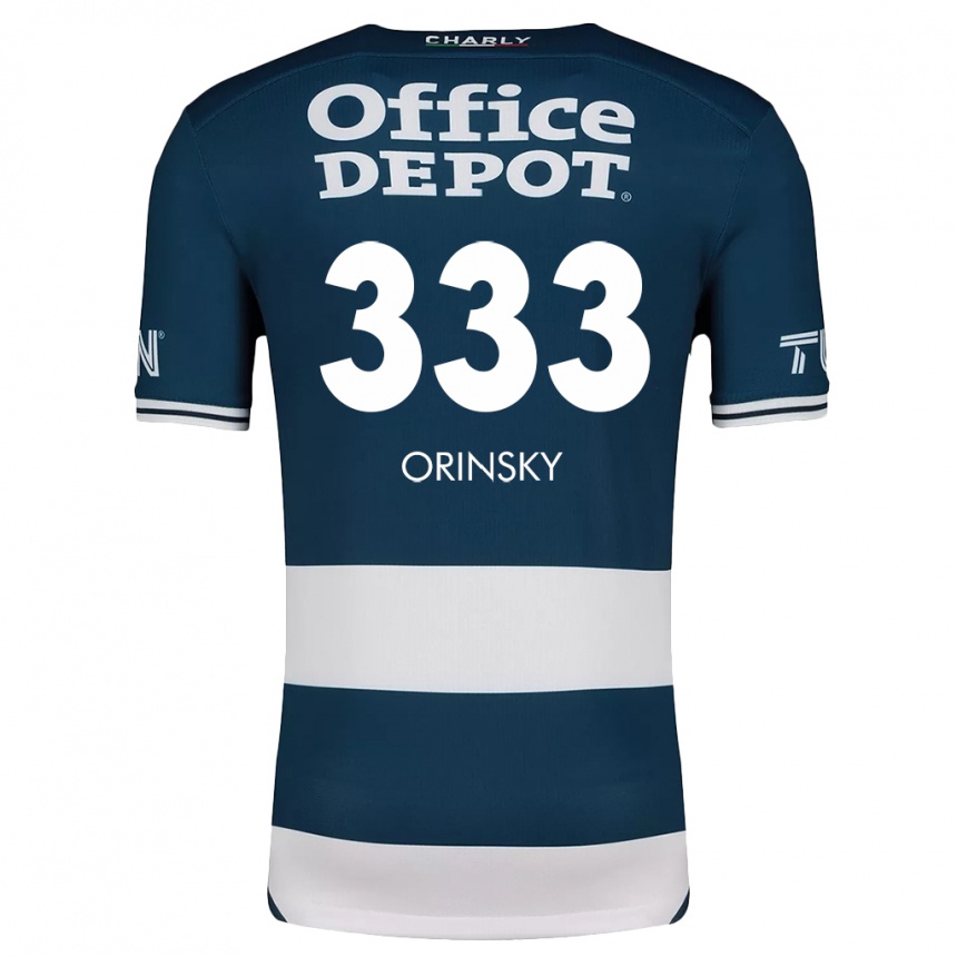 Gyermek Labdarúgás Edson Orinsky #333 Kék Fehér Hazai Jersey 2024/25 Mez Póló Ing