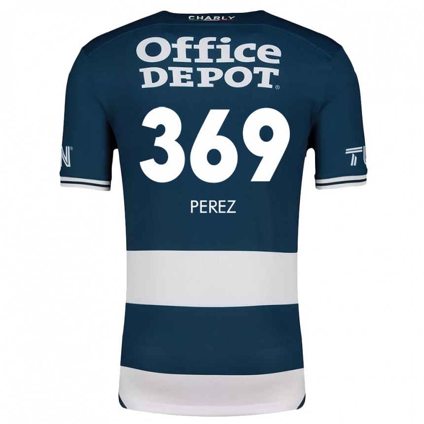 Gyermek Labdarúgás Santiago Pérez #369 Kék Fehér Hazai Jersey 2024/25 Mez Póló Ing