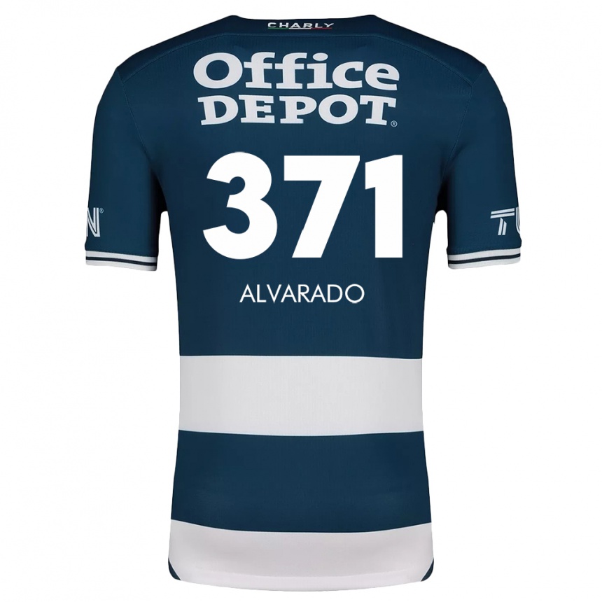 Gyermek Labdarúgás Brandon Alvarado #371 Kék Fehér Hazai Jersey 2024/25 Mez Póló Ing