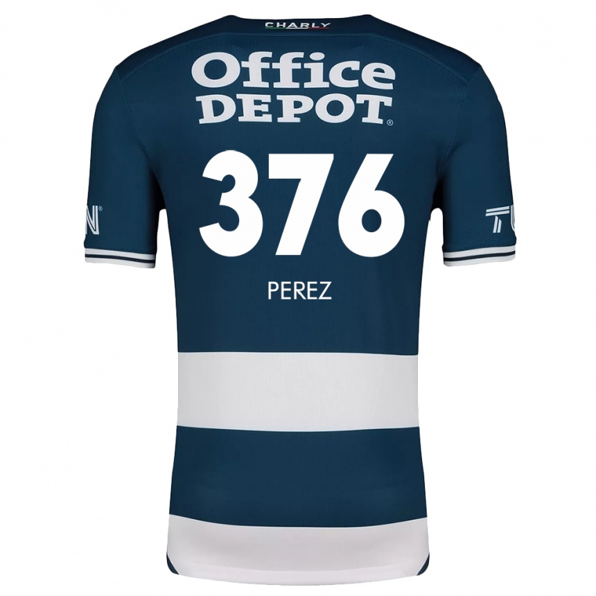 Gyermek Labdarúgás Abraham Pérez #376 Kék Fehér Hazai Jersey 2024/25 Mez Póló Ing