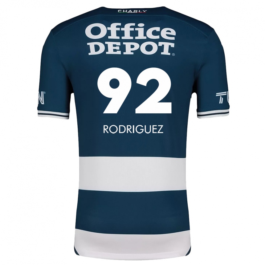 Gyermek Labdarúgás Sergio Rodríguez #92 Kék Fehér Hazai Jersey 2024/25 Mez Póló Ing