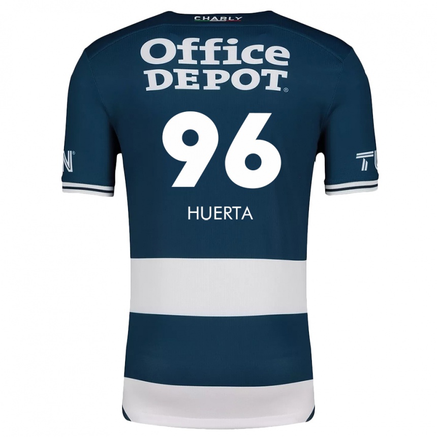 Gyermek Labdarúgás Edwin Huerta #96 Kék Fehér Hazai Jersey 2024/25 Mez Póló Ing