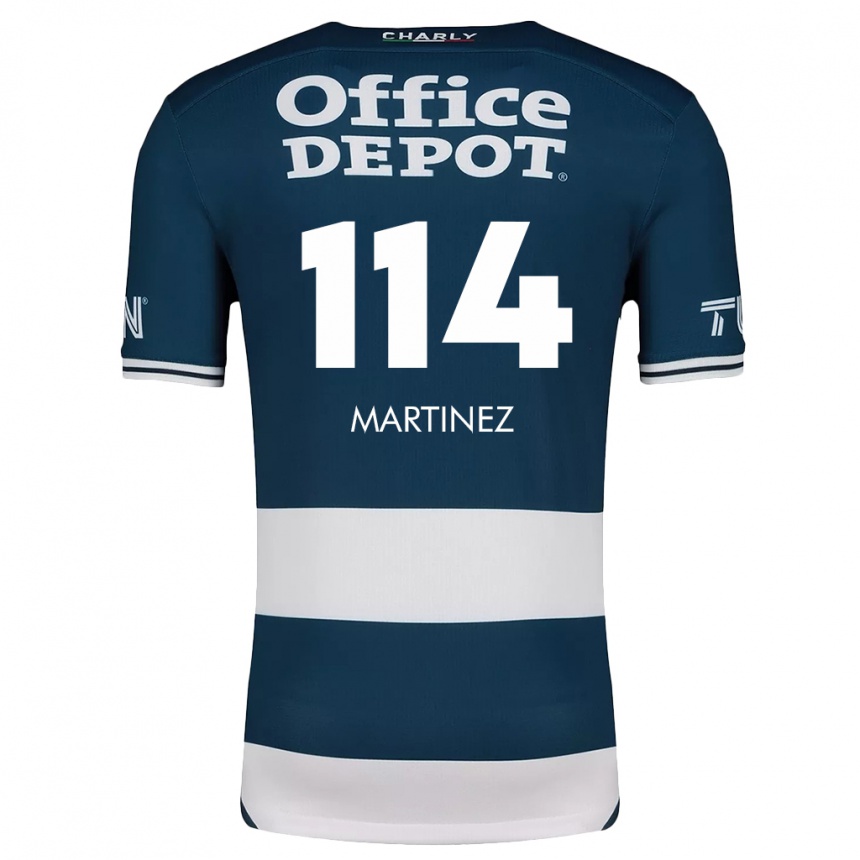 Gyermek Labdarúgás Jesús Martínez #114 Kék Fehér Hazai Jersey 2024/25 Mez Póló Ing