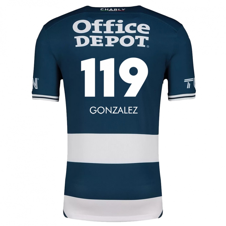 Gyermek Labdarúgás Juan González #119 Kék Fehér Hazai Jersey 2024/25 Mez Póló Ing