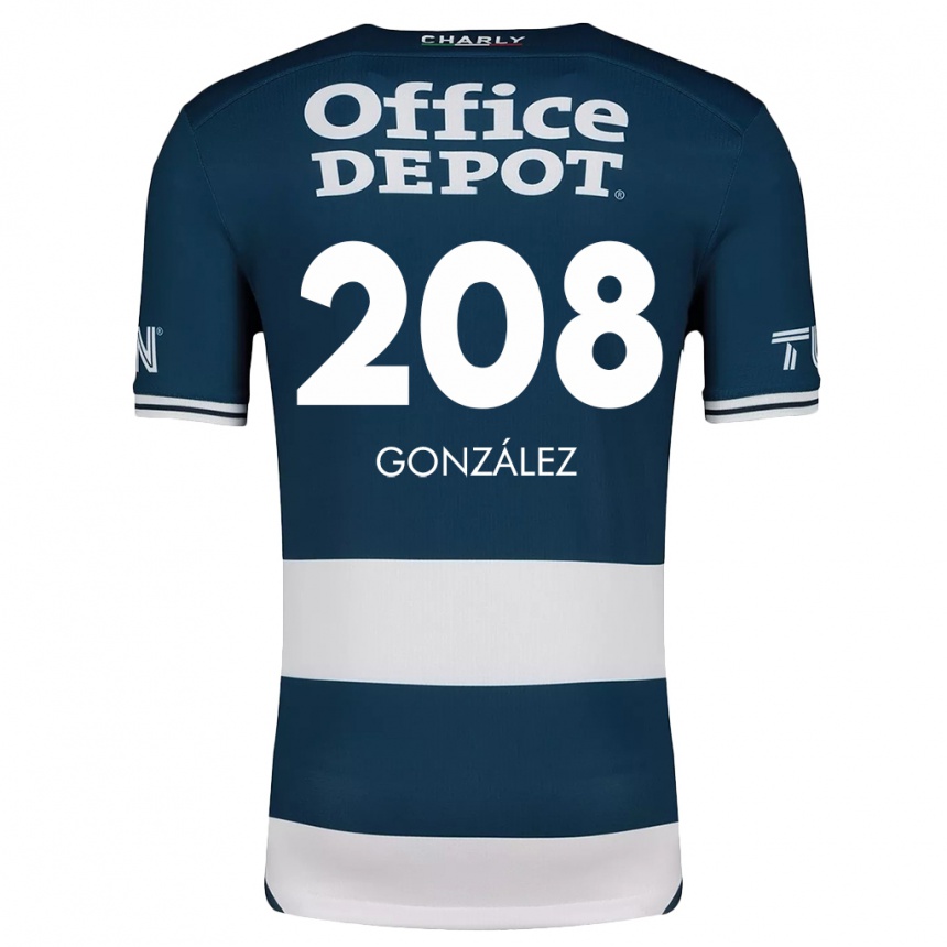 Gyermek Labdarúgás Osvaldo González #208 Kék Fehér Hazai Jersey 2024/25 Mez Póló Ing