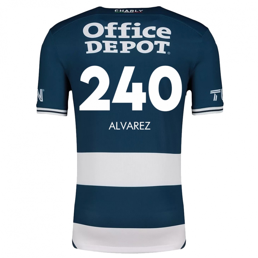 Gyermek Labdarúgás Gael Álvarez #240 Kék Fehér Hazai Jersey 2024/25 Mez Póló Ing