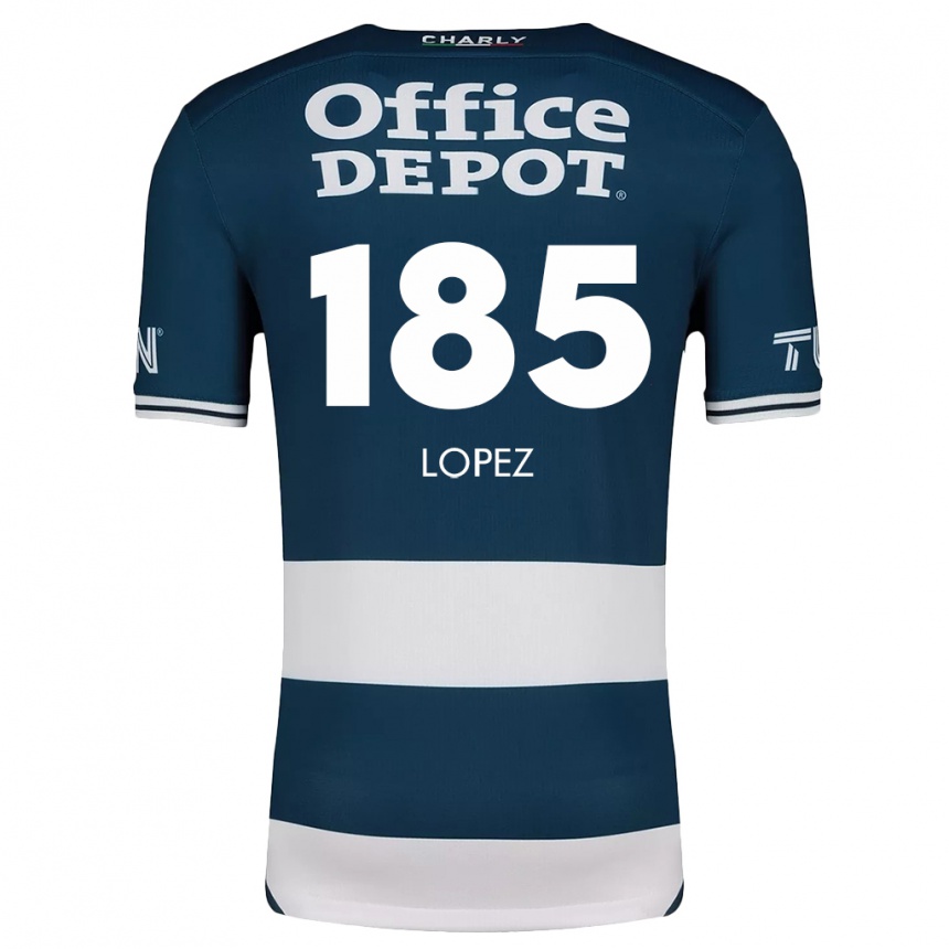 Gyermek Labdarúgás René López #185 Kék Fehér Hazai Jersey 2024/25 Mez Póló Ing