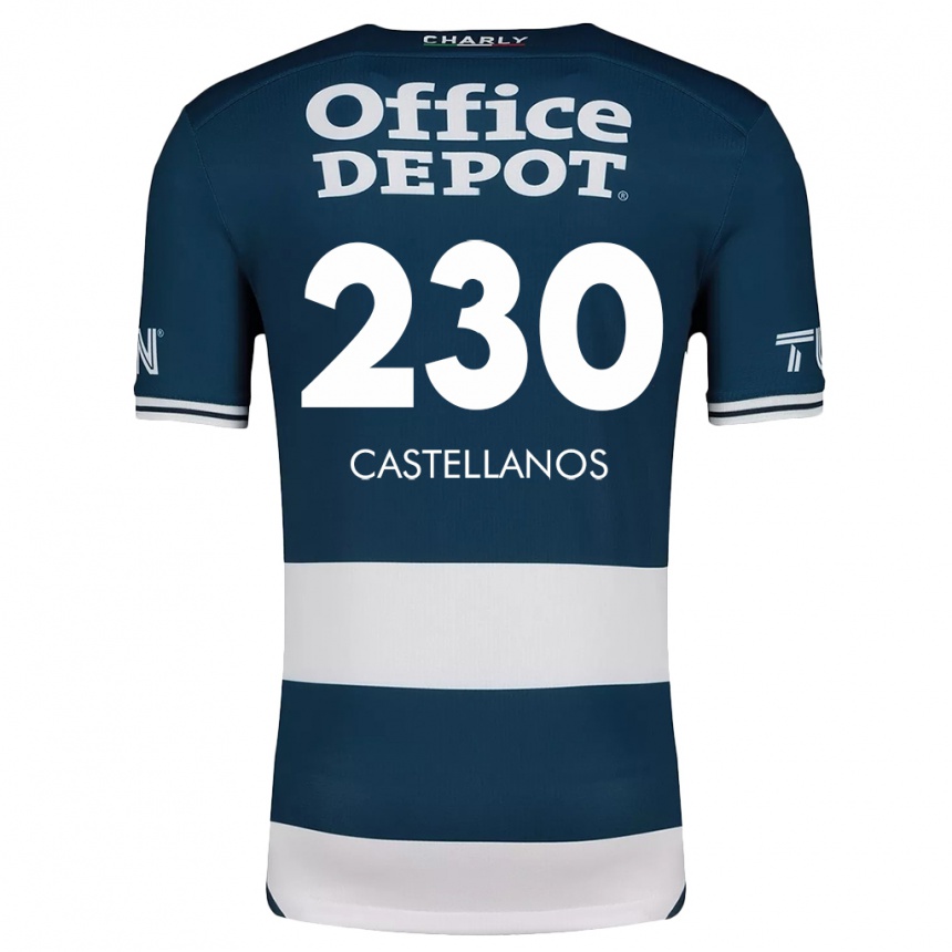 Gyermek Labdarúgás Edson Castellanos #230 Kék Fehér Hazai Jersey 2024/25 Mez Póló Ing