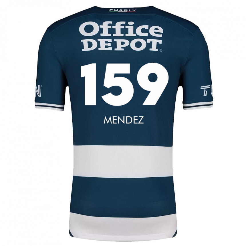 Gyermek Labdarúgás Daniel Méndez #159 Kék Fehér Hazai Jersey 2024/25 Mez Póló Ing