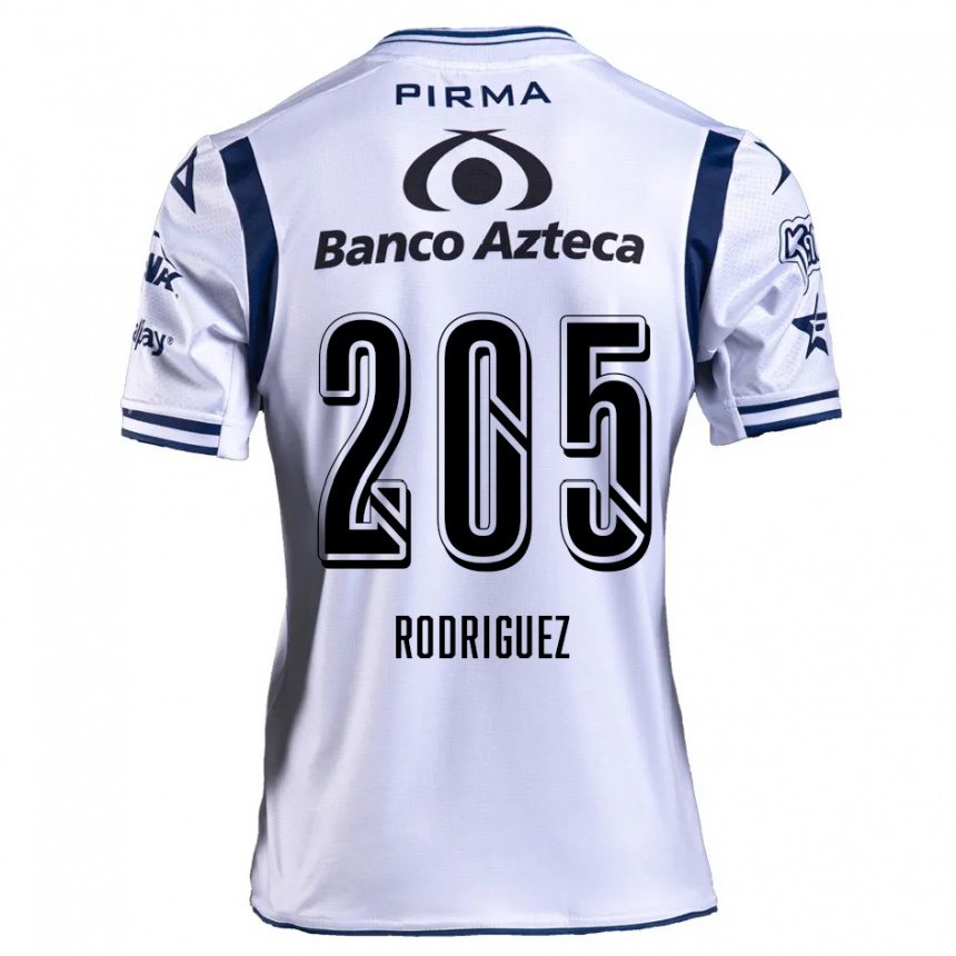 Gyermek Labdarúgás Alberto Rodríguez #205 Fehér Sötétkék Hazai Jersey 2024/25 Mez Póló Ing