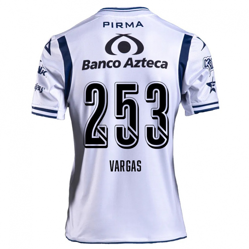 Gyermek Labdarúgás Edwin Vargas #253 Fehér Sötétkék Hazai Jersey 2024/25 Mez Póló Ing