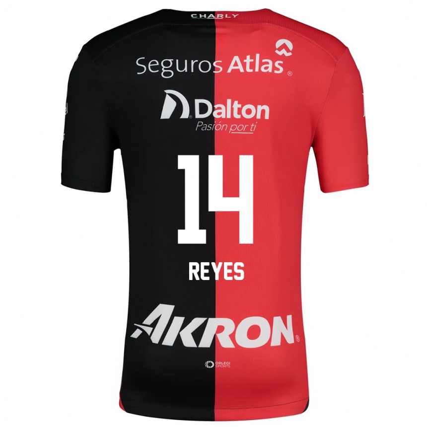 Gyermek Labdarúgás Luis Reyes #14 Piros Fekete Hazai Jersey 2024/25 Mez Póló Ing