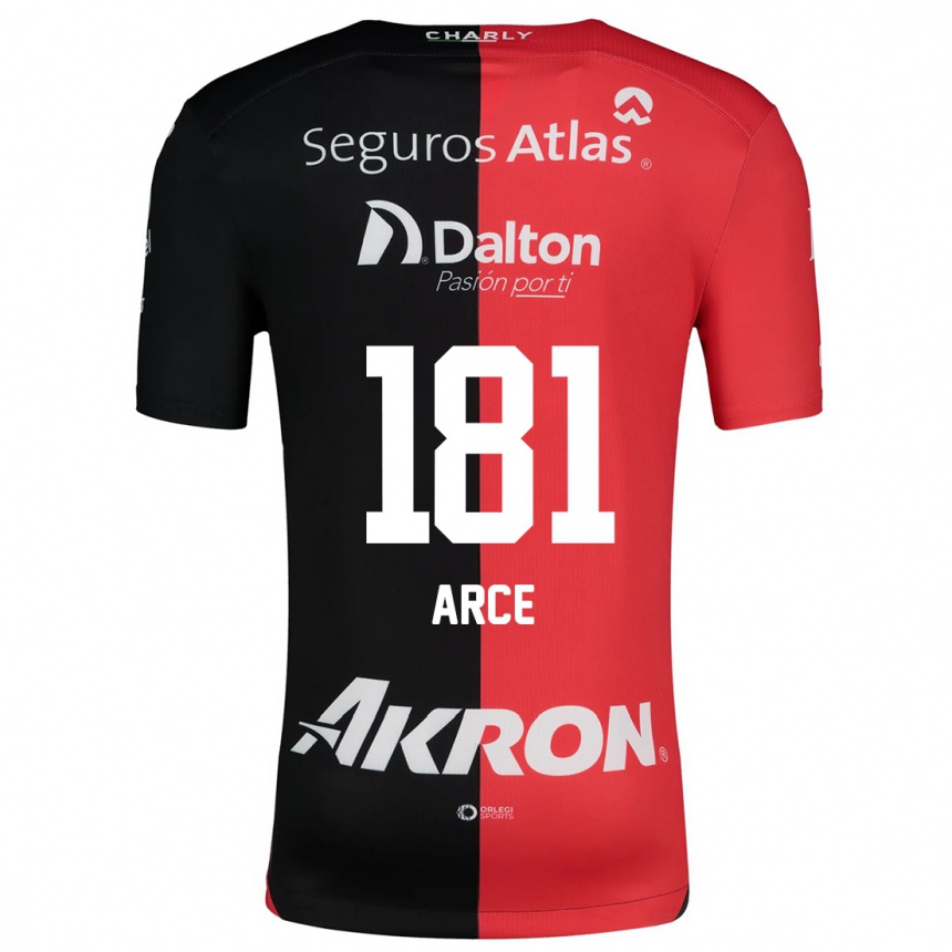 Gyermek Labdarúgás Edson Arce #181 Piros Fekete Hazai Jersey 2024/25 Mez Póló Ing