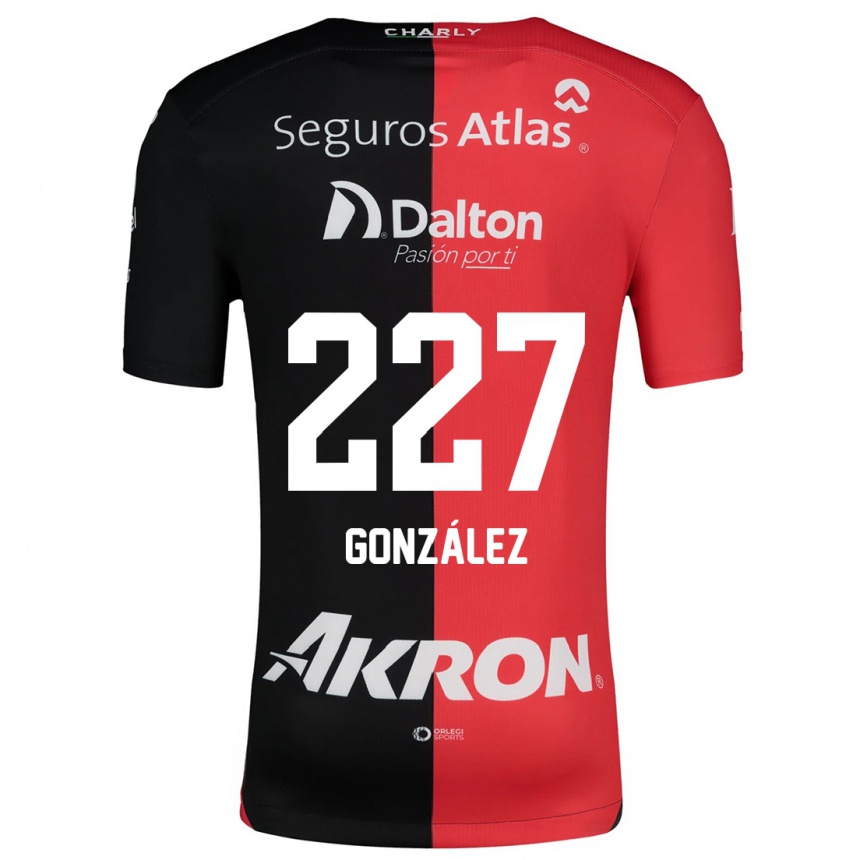 Gyermek Labdarúgás Rodolfo González #227 Piros Fekete Hazai Jersey 2024/25 Mez Póló Ing