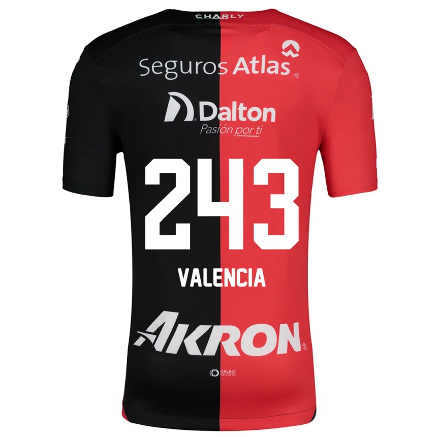 Gyermek Labdarúgás Luis Valencia #243 Piros Fekete Hazai Jersey 2024/25 Mez Póló Ing