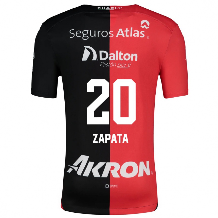 Gyermek Labdarúgás Juan Zapata #20 Piros Fekete Hazai Jersey 2024/25 Mez Póló Ing