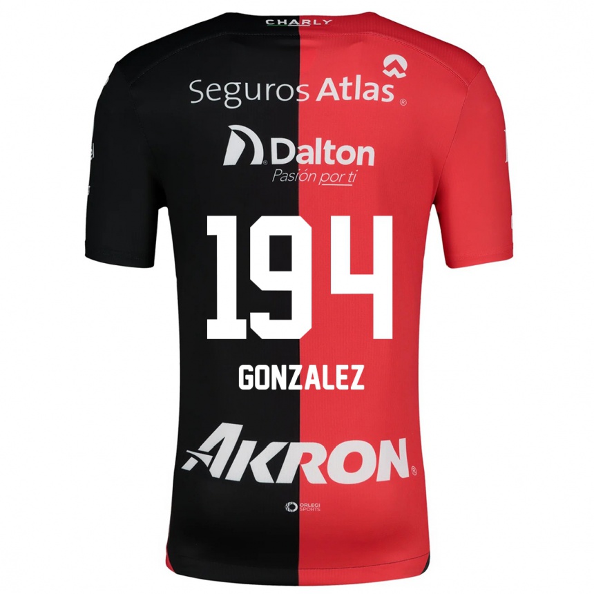 Gyermek Labdarúgás Andrés González #194 Piros Fekete Hazai Jersey 2024/25 Mez Póló Ing