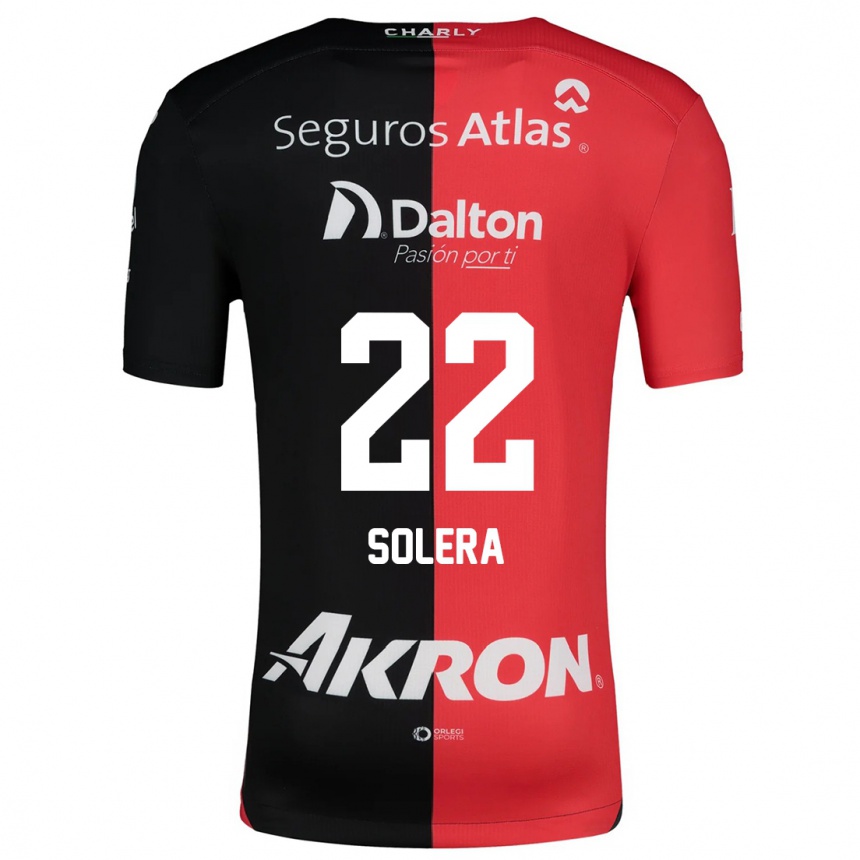 Gyermek Labdarúgás Daniela Solera #22 Piros Fekete Hazai Jersey 2024/25 Mez Póló Ing