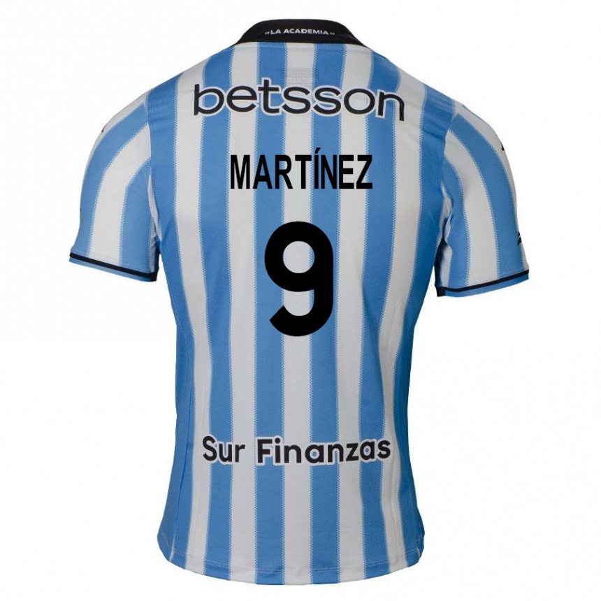 Gyermek Labdarúgás Adrián Martínez #9 Kék Fehér Fekete Hazai Jersey 2024/25 Mez Póló Ing