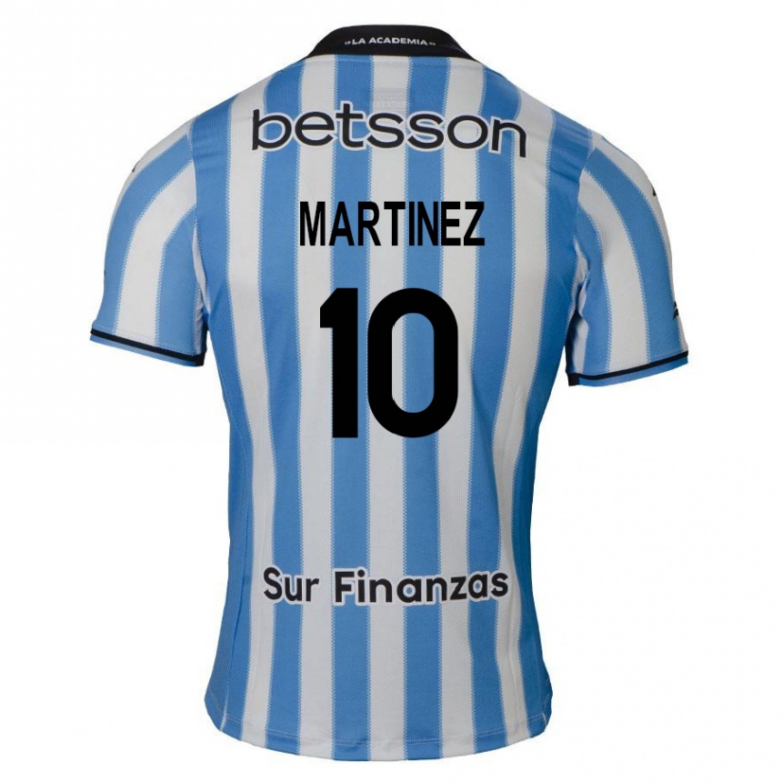 Gyermek Labdarúgás Roger Martinez #10 Kék Fehér Fekete Hazai Jersey 2024/25 Mez Póló Ing