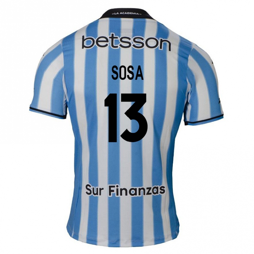 Gyermek Labdarúgás Santiago Sosa #13 Kék Fehér Fekete Hazai Jersey 2024/25 Mez Póló Ing