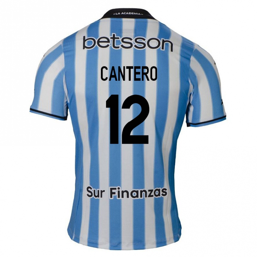 Gyermek Labdarúgás Milton Cantero #12 Kék Fehér Fekete Hazai Jersey 2024/25 Mez Póló Ing