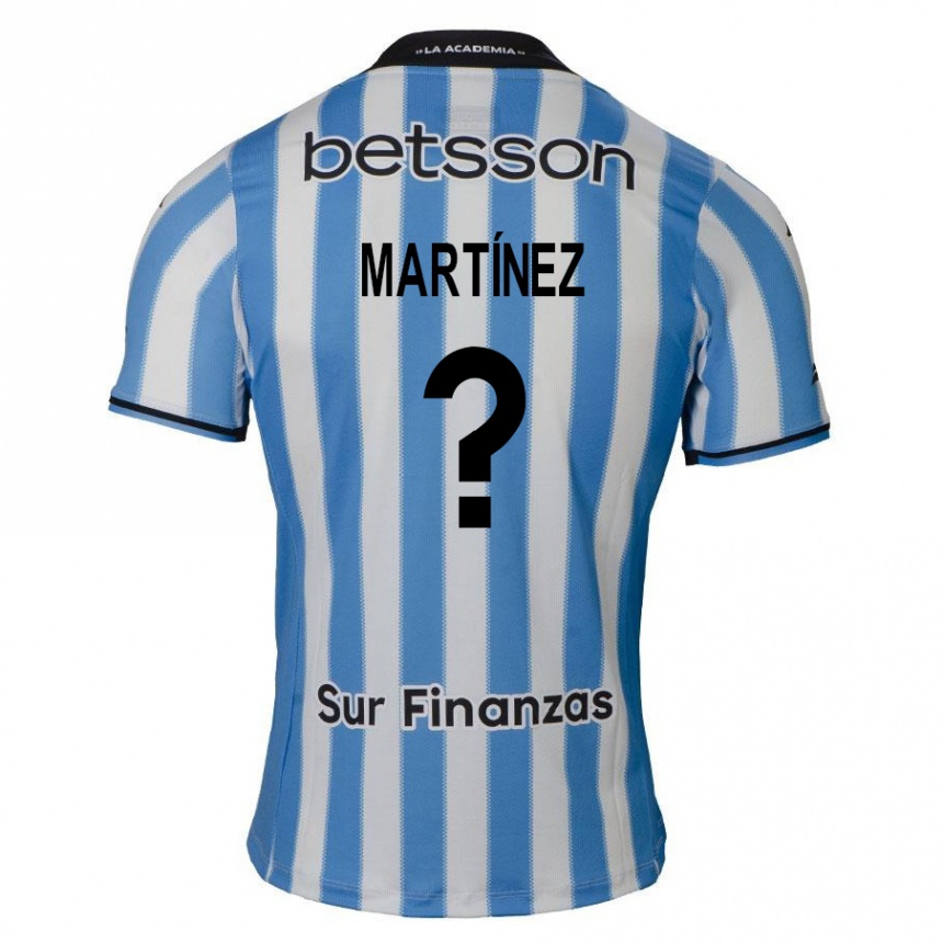 Gyermek Labdarúgás Mateo Martínez #0 Kék Fehér Fekete Hazai Jersey 2024/25 Mez Póló Ing