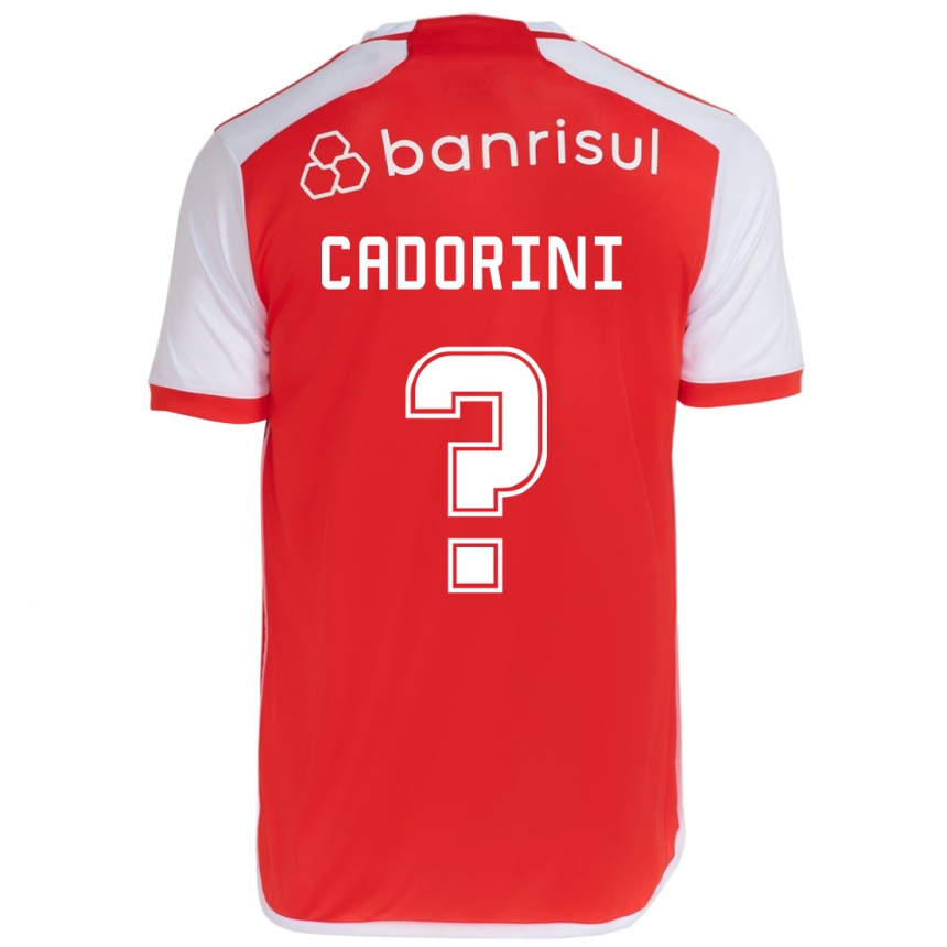 Gyermek Labdarúgás Matheus Cadorini #0 Piros Fehér Hazai Jersey 2024/25 Mez Póló Ing