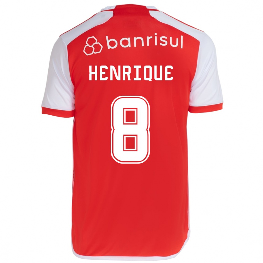 Gyermek Labdarúgás Bruno Henrique #8 Piros Fehér Hazai Jersey 2024/25 Mez Póló Ing