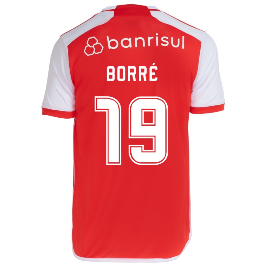 Gyermek Labdarúgás Rafael Borré #19 Piros Fehér Hazai Jersey 2024/25 Mez Póló Ing