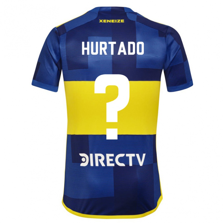 Gyermek Labdarúgás Jan Hurtado #0 Kék Sárga Hazai Jersey 2024/25 Mez Póló Ing